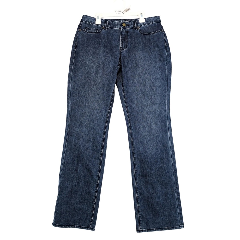 Coldwater‎ Creek Curvy Fit Mini Bootcut Jeans Womens 8 30x31" Stretch Dark Wash